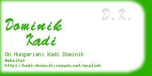 dominik kadi business card